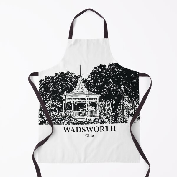 Item preview, Wadsworth OH - Ink Cityscape Illustration designed and sold by Lakeric Cityscapes.