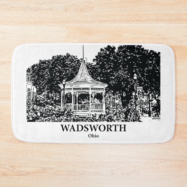 Item preview, Wadsworth OH - Ink Cityscape Illustration designed and sold by Lakeric Cityscapes.