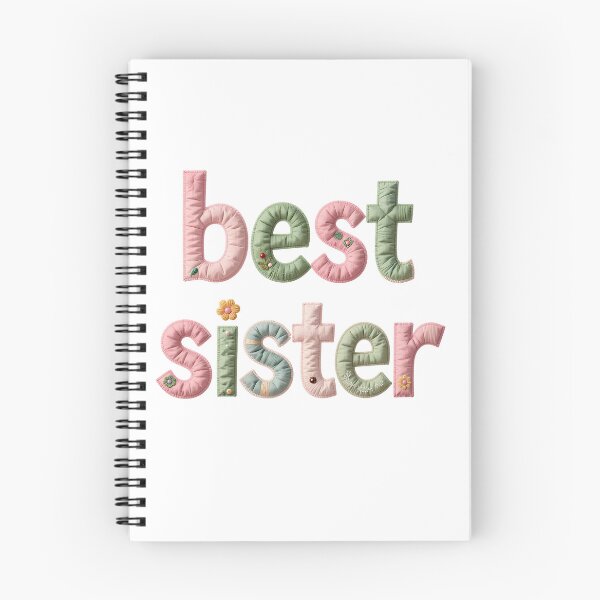 Item preview, BEST SISTER - IN PINK & GREEN FAUX LETTERING designed and sold by AlexOBrienArt.