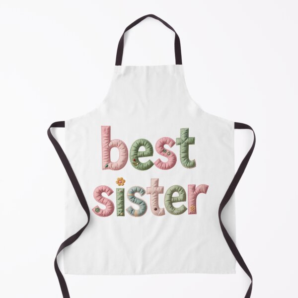 Item preview, BEST SISTER - IN PINK & GREEN FAUX LETTERING designed and sold by AlexOBrienArt.