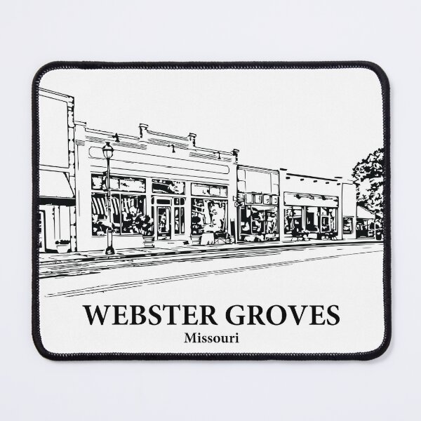 Item preview, Webster Groves MO - Ink Cityscape Illustration designed and sold by Lakeric Cityscapes.