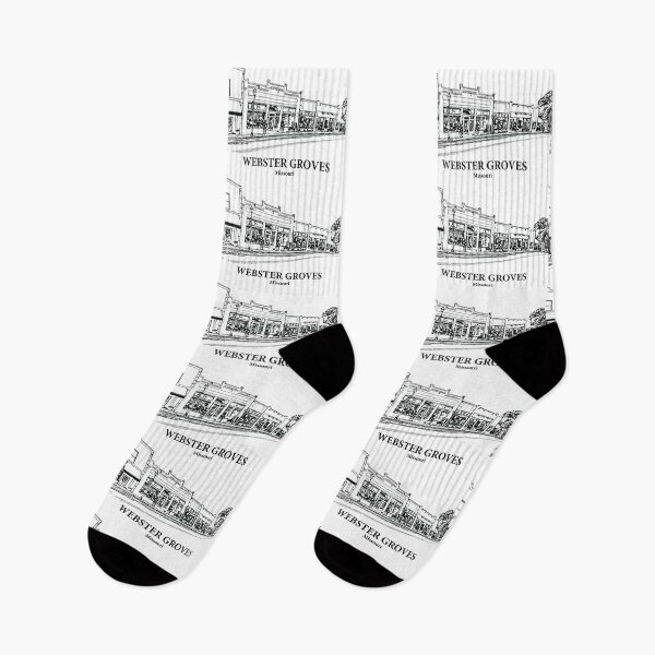 Item preview, Webster Groves MO - Ink Cityscape Illustration designed and sold by Lakeric Cityscapes.
