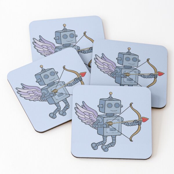 Item preview, Cute Steampunk Robot Cupid with Heart Arrow designed and sold by shopdiego.