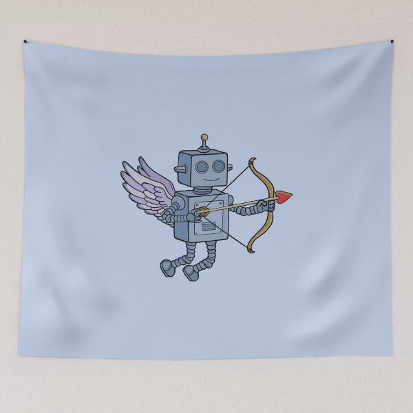 Item preview, Cute Steampunk Robot Cupid with Heart Arrow designed and sold by shopdiego.