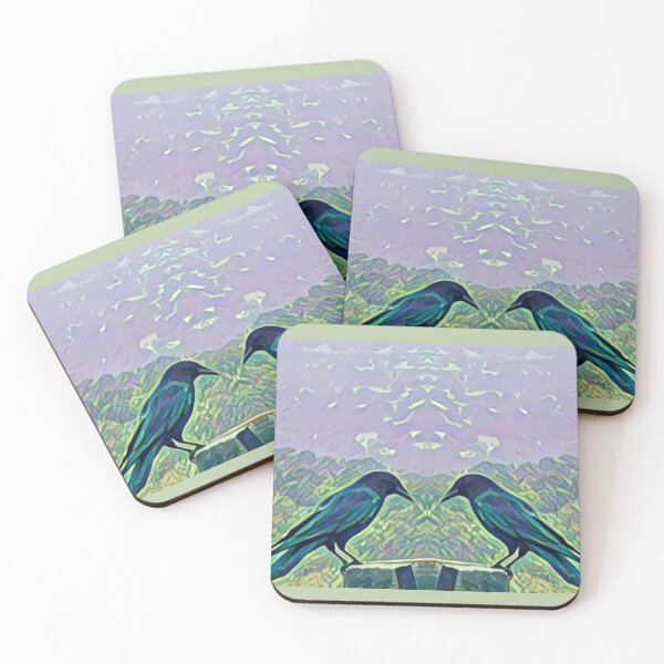 Item preview, Raven Twins with green and purple  designed and sold by oh-bi-me.