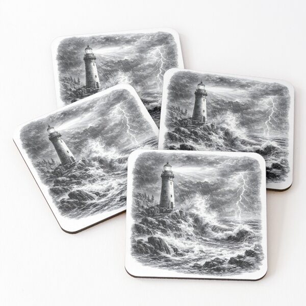 Item preview, Lighthouse in the storm designed and sold by AggAverse.