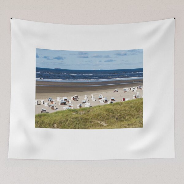 Item preview, Sandy beach with beach chairs on Spiekeroog designed and sold by Klaus Offermann.