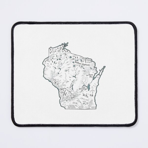 Item preview, Wisconsin Illustrated Map – Hand-Drawn Rivers & Nature Adventure Sketch designed and sold by Paper Drip.