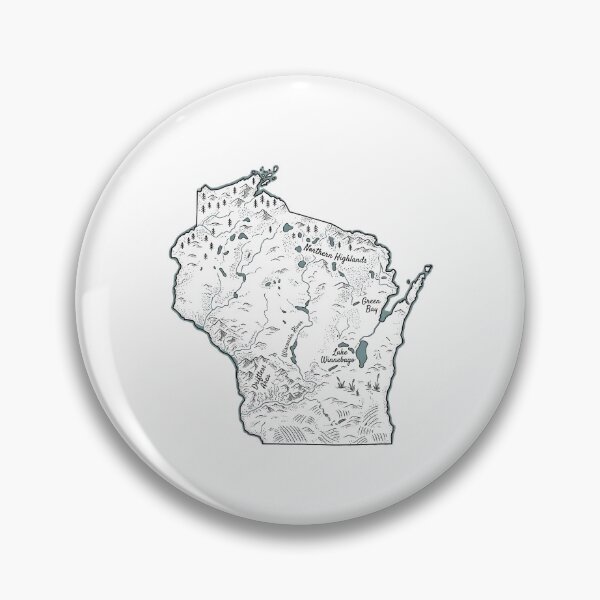 Item preview, Wisconsin Illustrated Map – Hand-Drawn Rivers & Nature Adventure Sketch designed and sold by Paper Drip.