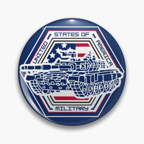 Item preview, U.S. Military Tank Hexagon Emblem – Patriotic American Flag Design for Veterans, Soldiers & Proud Patriots designed and sold by GFamilyC.
