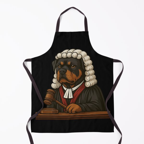 Item preview, Pixel Rottweiler Judge Presides Wearing Legal Wig designed and sold by Canine Cosmos.