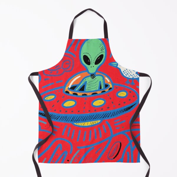 Item preview, Whimsical Galactic Encounter: Alien and Feathered Friend designed and sold by zzz888.
