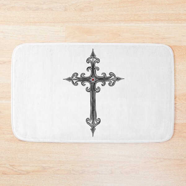 Item preview, Ornate Cross With Red Gem Faith Design designed and sold by Pastor Reeves Studio.