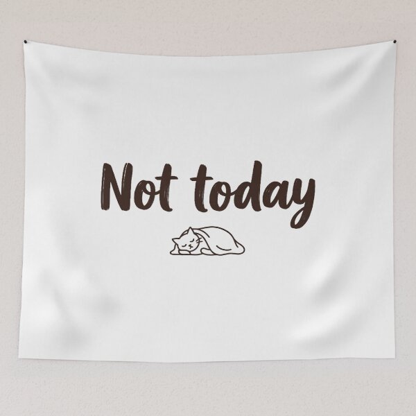Item preview, Not Today – Funny Sleeping Cat designed and sold by ELmestka.