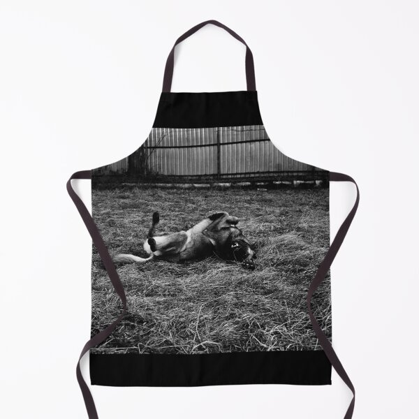 Item preview, Belgian Malinois Rolling in the Grass - Black and White Art designed and sold by BeyondInkwell.