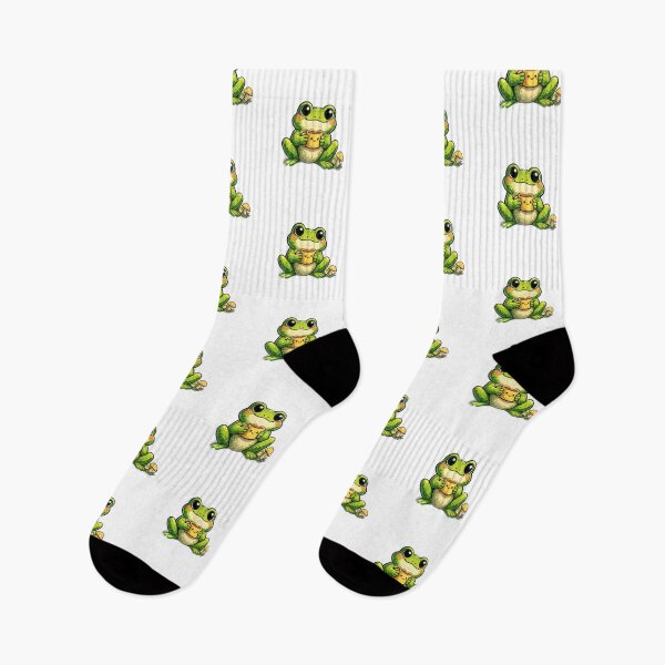 Item preview, Frog with a cup of coffee designed and sold by FroggyOnly.