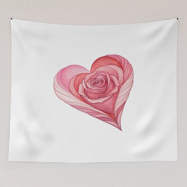 Item preview, Drawing Rose Heart designed and sold by trendspatterns.