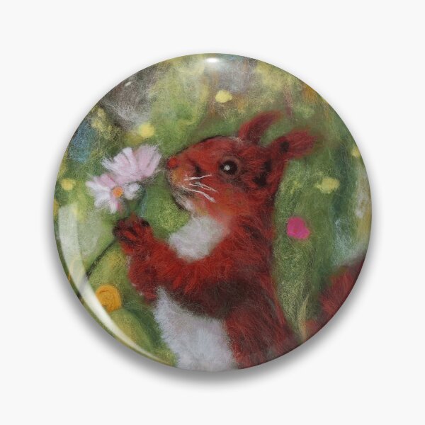 Item preview, Red Squirrel – Handmade Textile Art – Nature Wall Decor designed and sold by FLEURDELAINE04.
