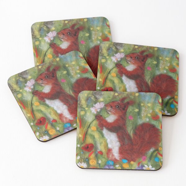 Item preview, Red Squirrel – Handmade Textile Art – Nature Wall Decor designed and sold by FLEURDELAINE04.