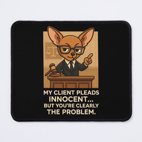Item preview, Sassy Chihuahua Lawyer Pleads Innocent For Eaten Homework designed and sold by Canine Cosmos.