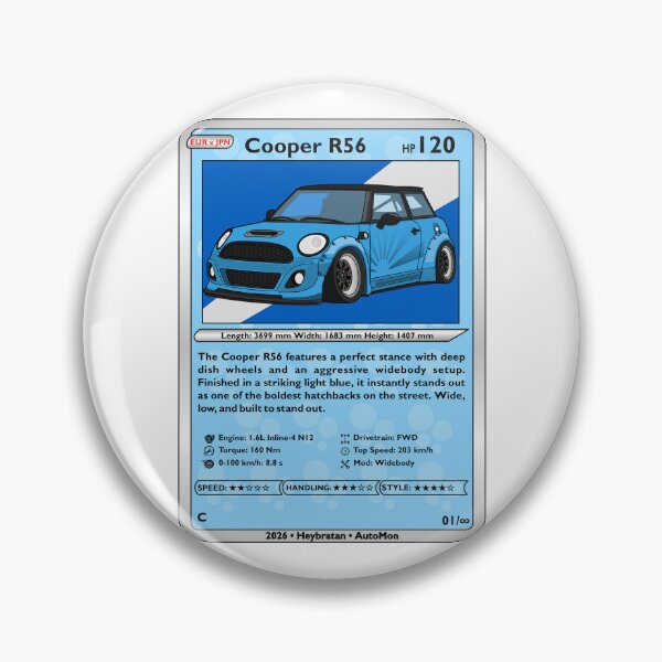 Item preview, AutoMon Cooper R56 Widebody TCG Style designed and sold by Heybratan.