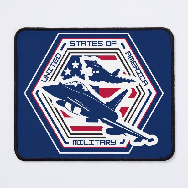Item preview, U.S. Military Fighter Jet Hexagon Emblem – Patriotic American Flag Airpower Design for Veterans & Proud Patriots designed and sold by GFamilyC.