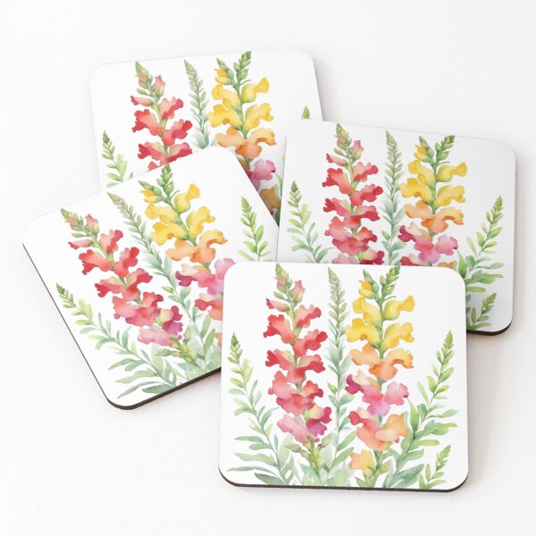 Item preview, Snapdragon Flower Watercolor Floral Wall Art designed and sold by sana designer.