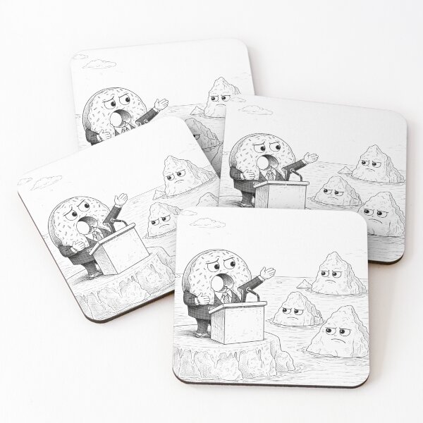 Item preview, Donut Politician Addresses Melting Icebergs designed and sold by ComedyInkFactor.