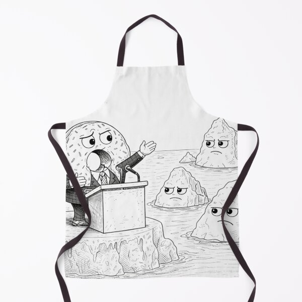 Item preview, Donut Politician Addresses Melting Icebergs designed and sold by ComedyInkFactor.