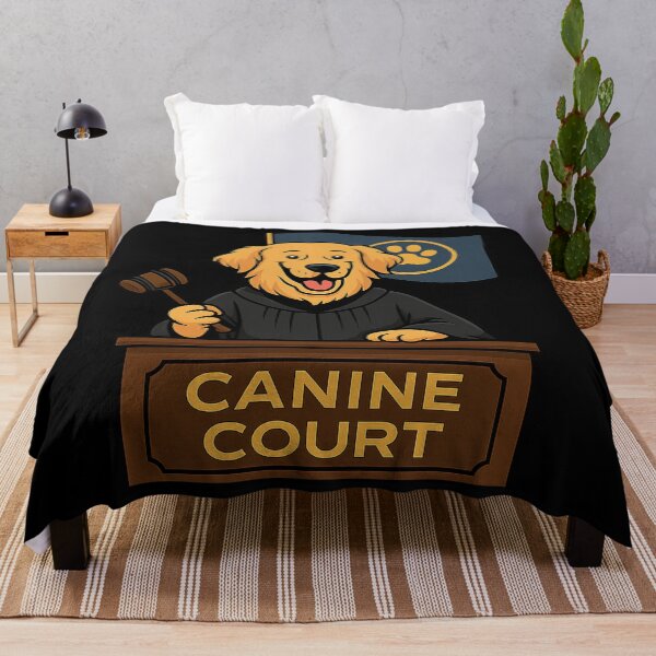Item preview, Pixel Golden Retriever Judge Presides Over Canine Court designed and sold by Canine Cosmos.