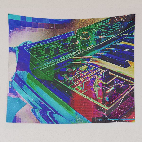 Aperçu de l'œuvre Roland Synthesizer # 2 - Minimal Style Glitch Photographie abstraite créée et vendue par fotographique.