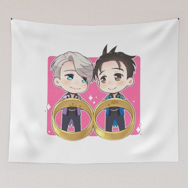Item preview, Yuri on Ice Chibi Wedding Rings Illustration designed and sold by Oniyasha.