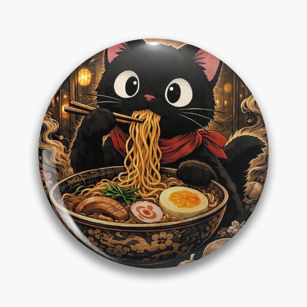 Item preview, black cat ramen designed and sold by AndromedaHS.
