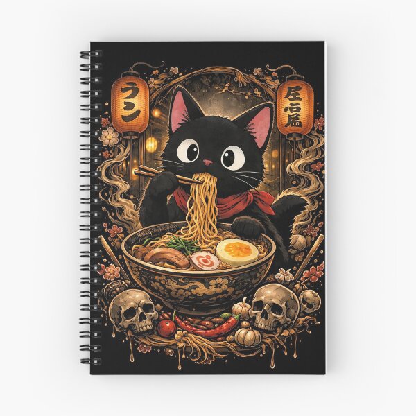Item preview, black cat ramen designed and sold by AndromedaHS.