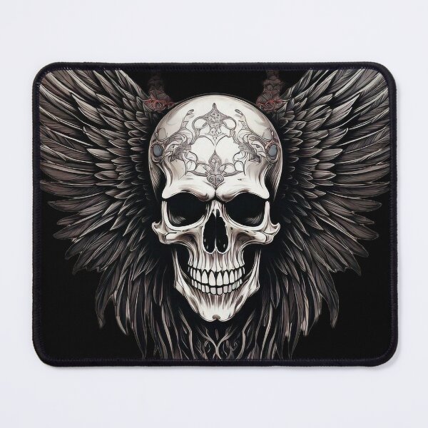 Item preview, Gothic Winged Skull, Dark and Macabre Art designed and sold by Black Ink Visions.