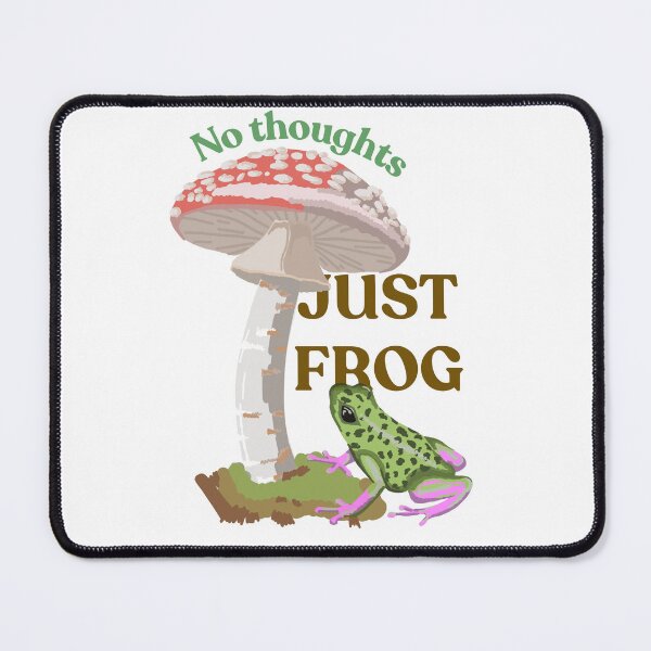 Item preview, No Thoughts Just Frog – Funny Cottagecore Frog Meme designed and sold by Claudi's Palette.
