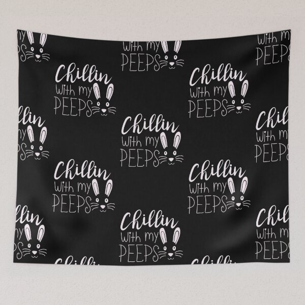 Item preview, Chillin’ with My Peeps Easter Bunny Typography designed and sold by SimoesArtistry.