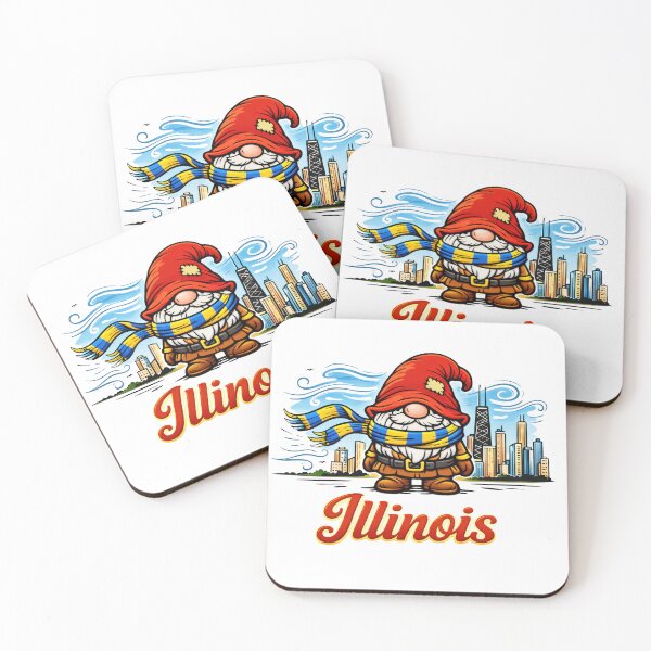 Item preview, Windy City Gnome – Illinois Skyline Illustration designed and sold by Moriarty's Digital Visions.