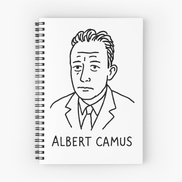 Item preview, Albert Camus Minimalist Portrait – Black and White Line Art Illustration designed and sold by Artsy-With.