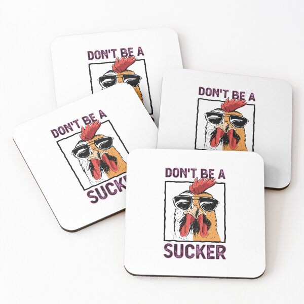 Item preview, Don't Be A Sucker Rooster — Cool Chicken with Sunglasses Sarcastic Quote Illustration designed and sold by Colorful-Garden.