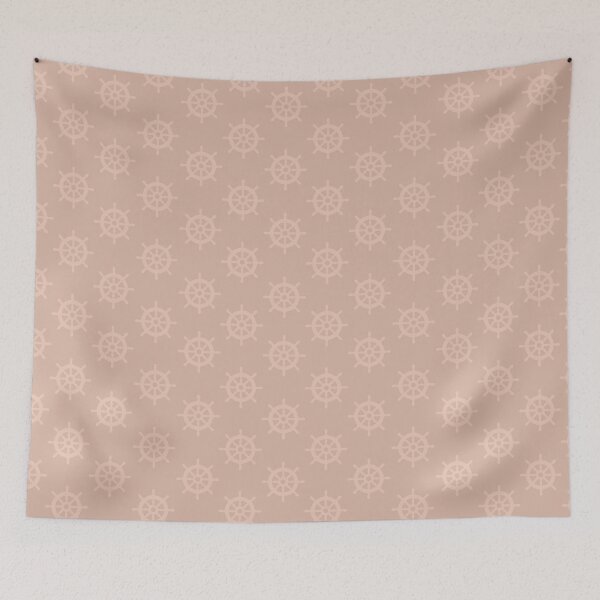 Item preview, Tonal Ships Wheel on Pastel Gray Orange designed and sold by KSimpson838.