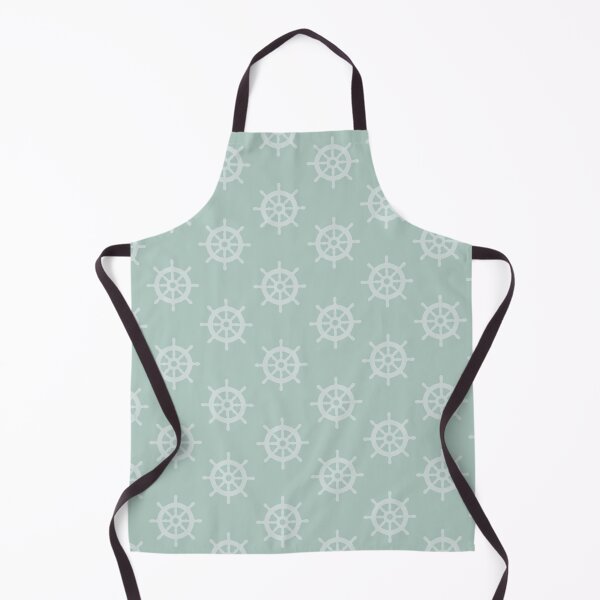 Item preview, Tonal Ships Wheel on Pastel Gray Turquoise designed and sold by KSimpson838.