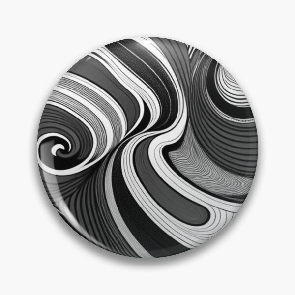 Item preview, Wavy line pattern in black and white designed and sold by AnnabellaRh.