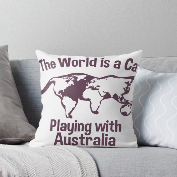 Item preview,  The World Is Just A Cat Playing With Australia  designed and sold by TrendishStore.