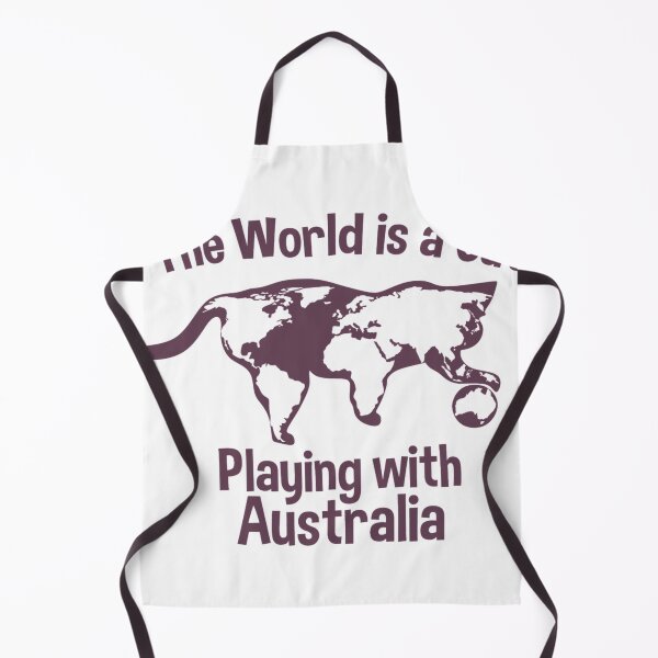 Aperçu de l'œuvre Le monde n'est qu'un chat qui joue avec l'Australie créée et vendue par TrendishStore.