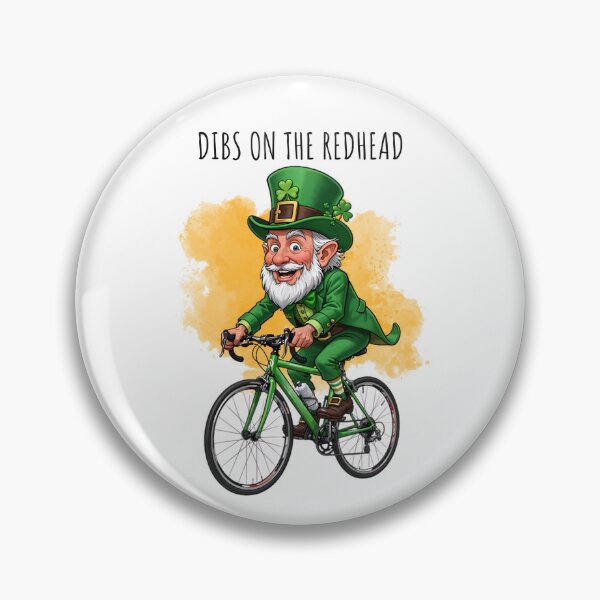 Item preview, Dibs On The Redhead Funny Cycling St Patricks Day Leprechaun designed and sold by MTJ-Mushrooms.