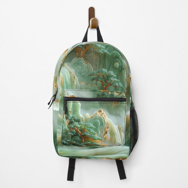 Item preview, Jade Waterfalls and Pagodas Mountain Scenery designed and sold by MargaretWiktor.