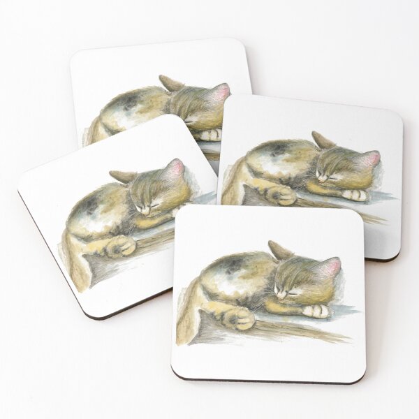 Item preview, "Sleeping cuty", sleeping cat, kitten designed and sold by AnjaLiaDesigns.