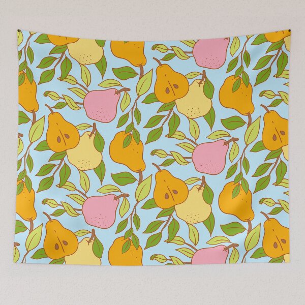 Item preview, Sweet and Fresh Hand-Drawn Pears Pattern designed and sold by Olive Lane Creative.