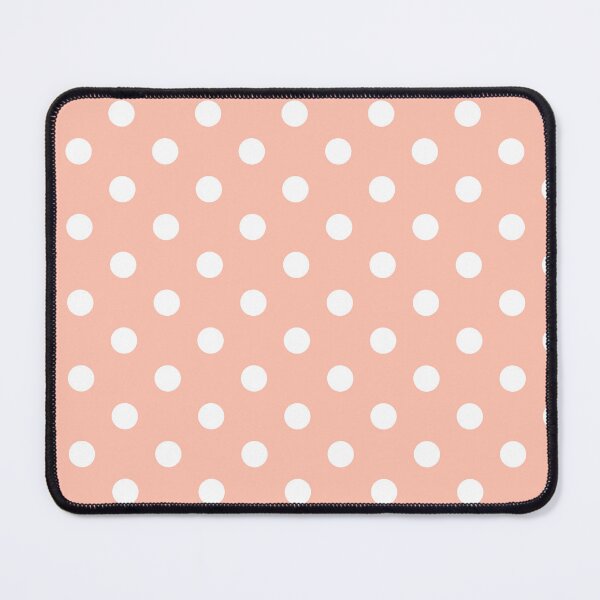 Item preview, White polka dots on peach background designed and sold by RishabhArts1.